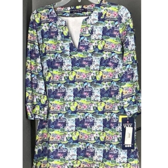 Katherine Way Tops - NWT Katherine Way Women's Multicolor Boca Tunic Top